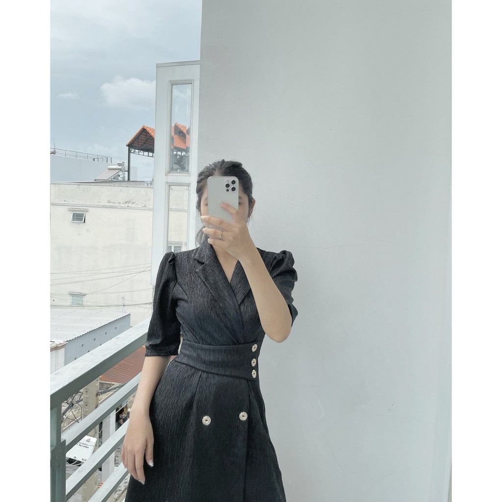 Đầm vest gấm công sở [HÀNG CAO CẤP]
