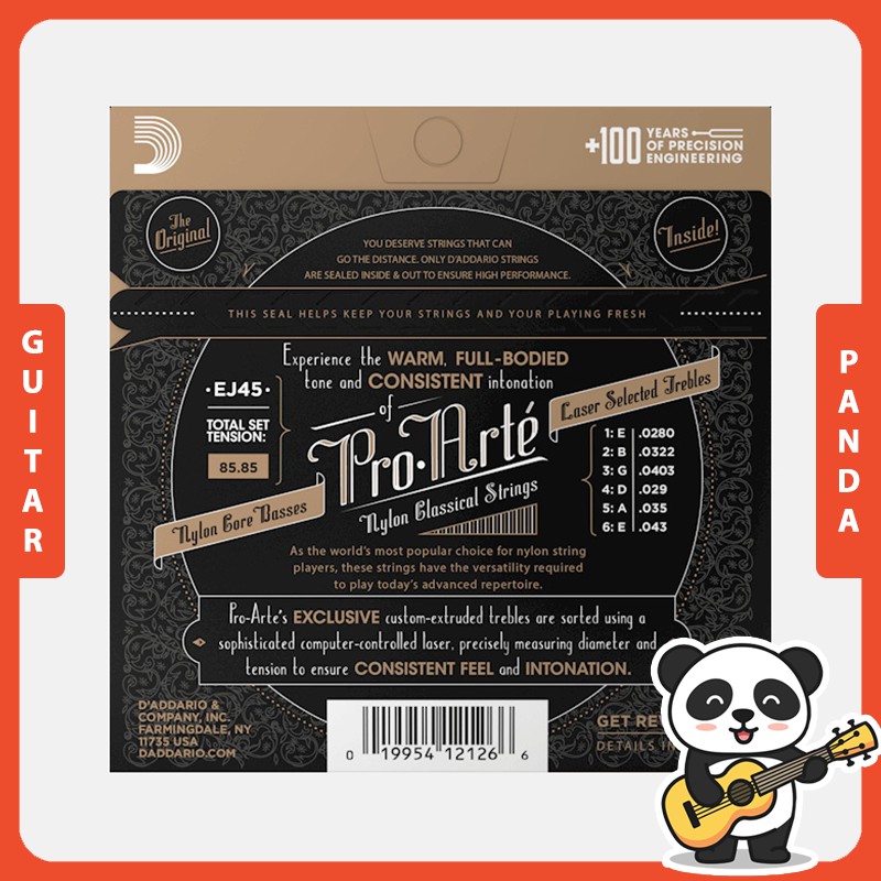 [Chính hãng] Dây Đàn Guitar Classic D'Addario EJ45 Size Normal