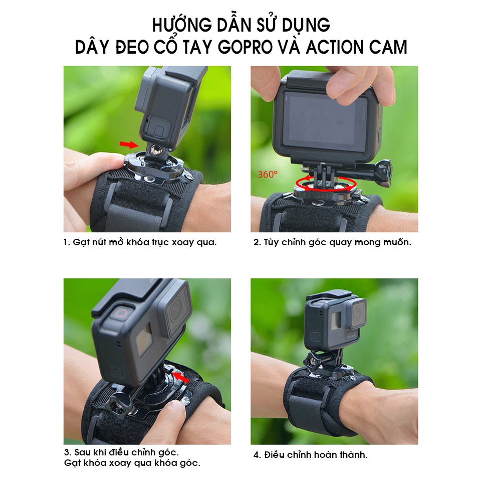 DÂY ĐEO CỔ TAY GOPRO VÀ ACTION CAM KINGMA
