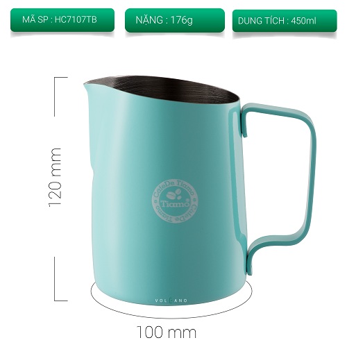 [HCM]Ca đánh sữa Tiamo mũi nhọn 450ml