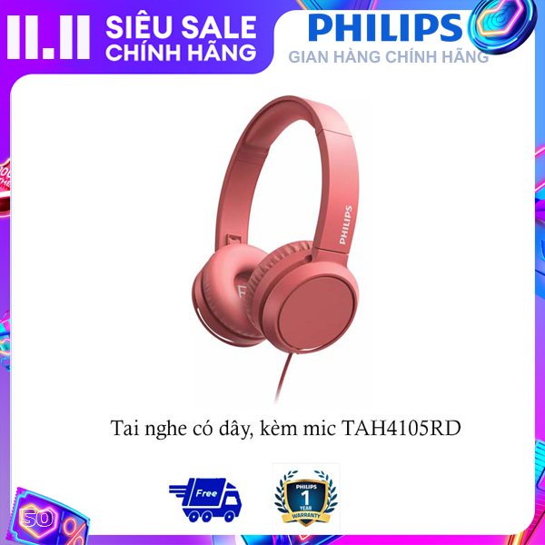 Tai nghe Philips TAH4105BK 00, Chính hãng phân phối