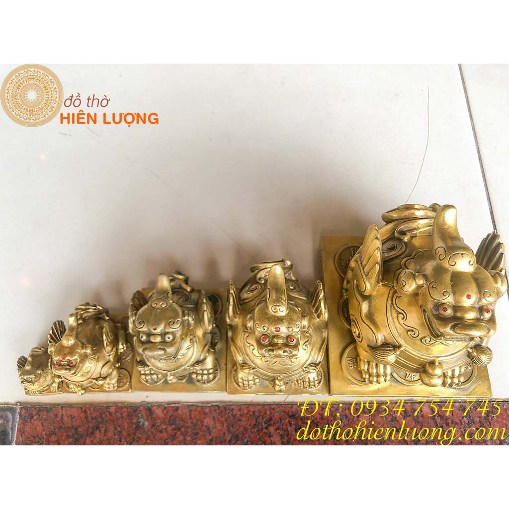 Tỳ Hưu Ngồi Bệ Bằng Đồng Để Két, Bàn Thờ Thần Tài Đủ Các Cỡ