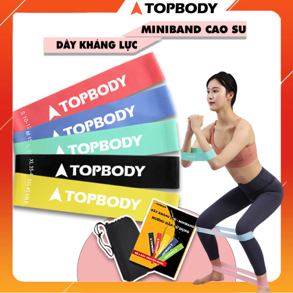 Dây miniband tập mông chân chất liệu cao su đàn hồi kháng lực TOPBODY - T2 - MIBAND001