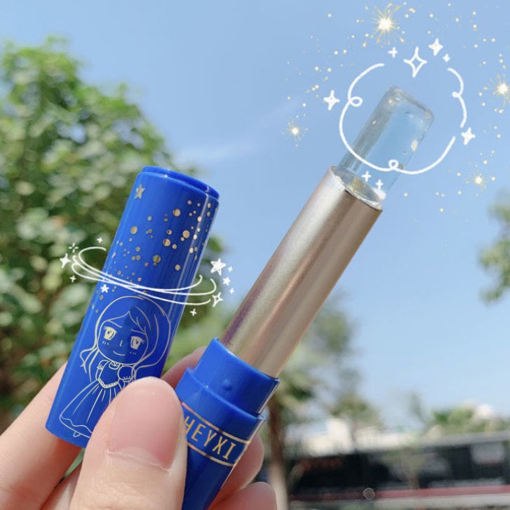 [HCM]Son dưỡng ẩm Dạng Thạch Hãng HEYXI - Đổi Màu Theo Thời Gian - Vị Berry - Hương Hoa Hồng - Không Lem