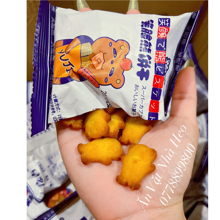 Bánh Quy Lúa Mạch Hình Gấu teddy Thơm Ngon (1kg/500g)