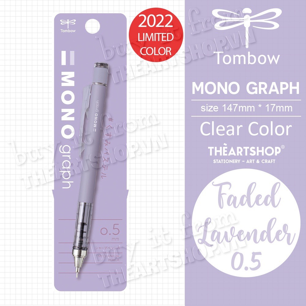 Bút chì cơ khí lắc đẩy ngòi TOMBOW Mono Graph Faded Limited phiên bản giới hạn Nhật Bản ngòi 0.5mm