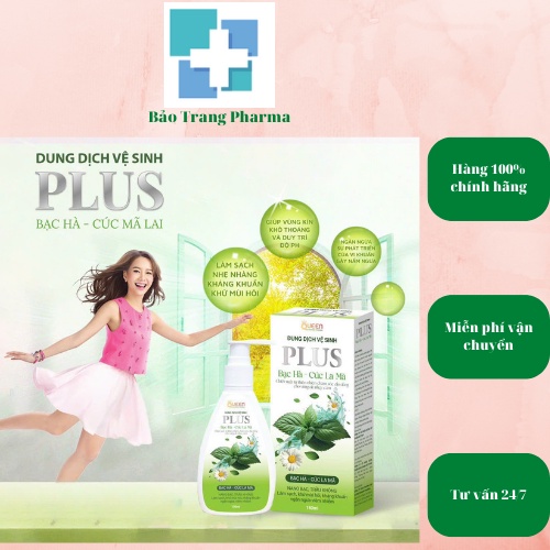 (Chính Hãng) Dung Dịch Vệ Sinh Plus Bạc Hà - Cúc la mã Queen 150 ml