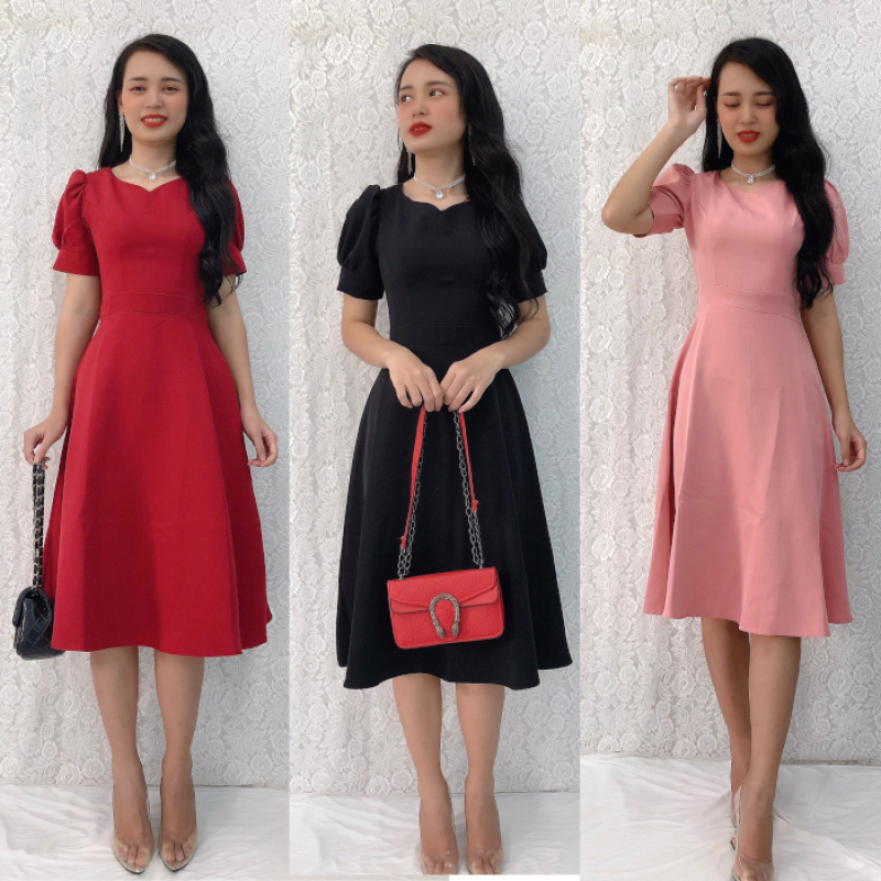 Nơi bán Đầm dự tiệc form dài sang trọng, giá rẻ MS0119 (không kèm belt)