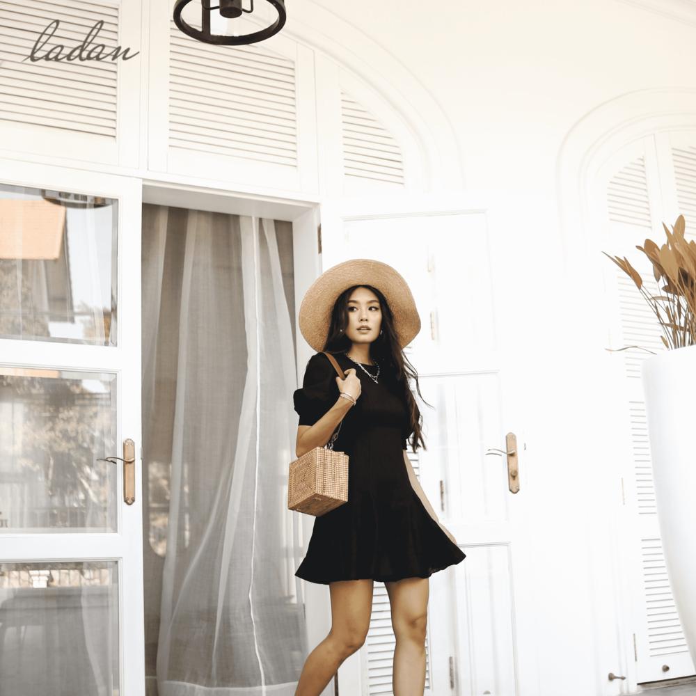 Đầm Linen Đen M Ladan