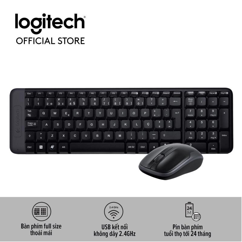 Bộ bàn phím và chuột không dây Logitech MK215 (Đen)