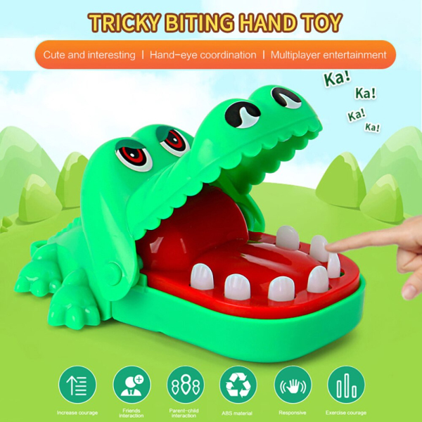 [Sale] Đồ chơi răng cá sấu may mắn cắn tay loại to chất lượng đảm bảo cho bé