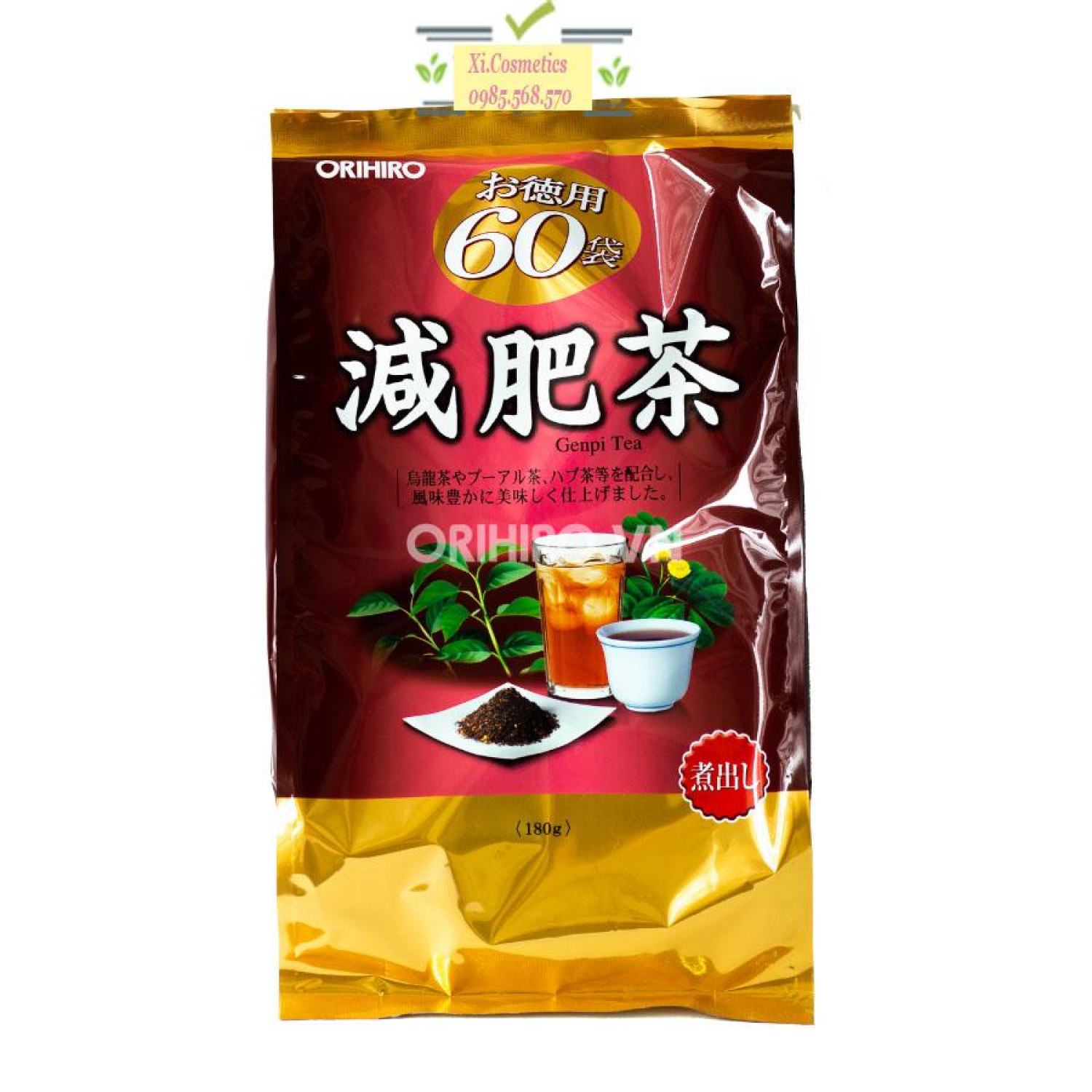 Trà giảm mỡ bụng nhật bản genpi tea orihiro 60 gói