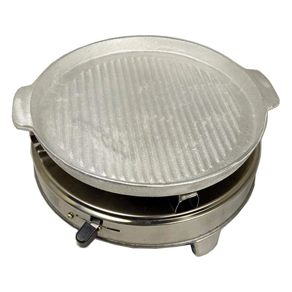Bếp cồn Inox chất liệu dày dặn,chảo gang trắng, chảo gang đen