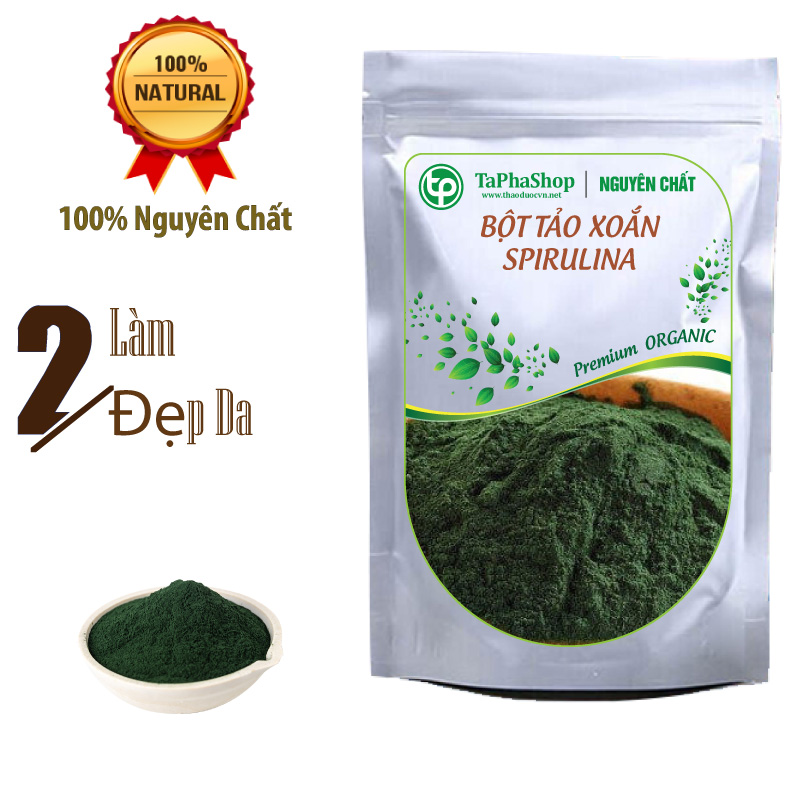Bột Tảo Xoắn Spirulina 100g Cao Cấp - Thảo Dược Tấn Phát