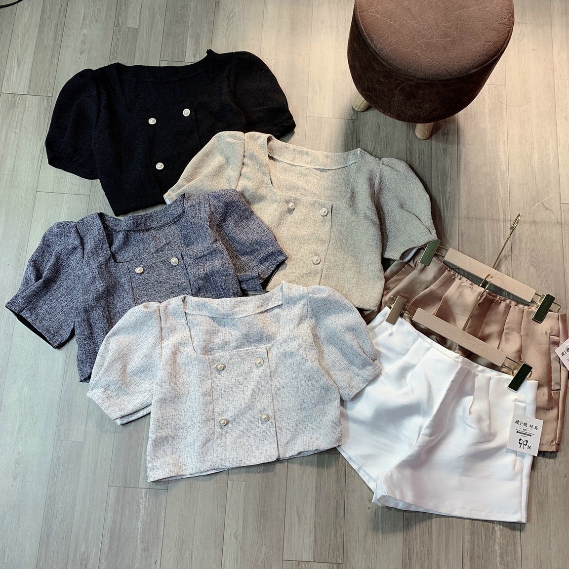 ÁO CROTOP CỔ U 4 NÚT, PHỤNG HOÀNG