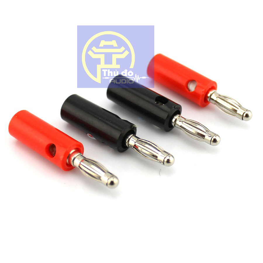 10 Đầu Jack Bắp Chuối 910MR 4mm Đực (5 Đen, 5 Đỏ )