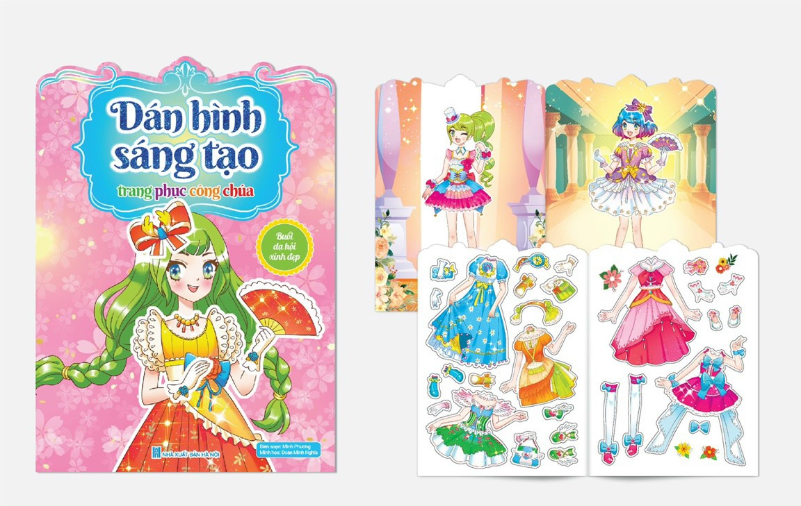 Dán Hình Sáng Tạo Trang Phục Công Chúa (Bộ 6 Cuốn)