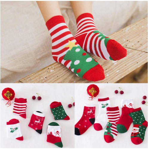 Combo 2 Đôi tất noel giáng sinh an lành cho bé từ 1 tuổi đến 14 tuổi cực đẹp và bắt mắt