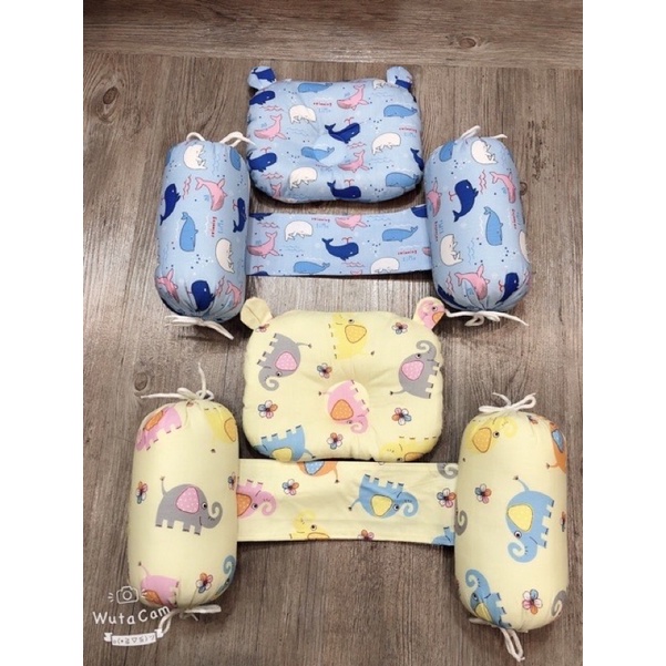 bộ chẹn bông chèn đa năng kèm gối cotton cho bé