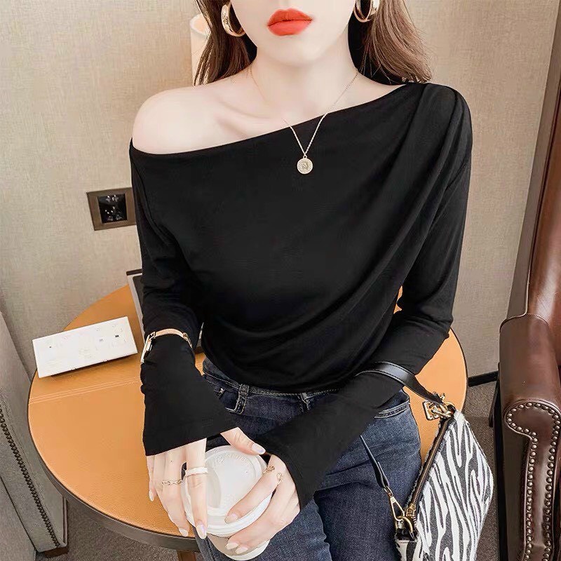 Áo nhún lệch vai hot