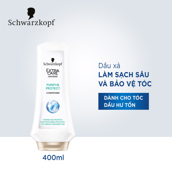 Dầu xả làm sạch sâu và bảo vệ tóc Schwarzkopf Extra Care Purify & Protect Conditioner 400ml nhập khẩu