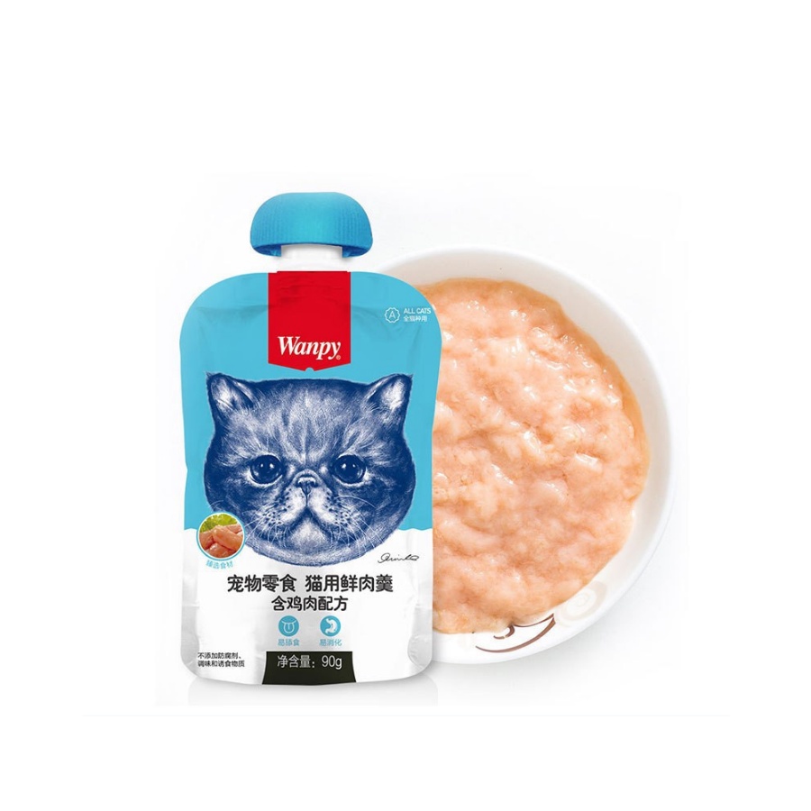 Súp thưởng Wanpy 90g cho mèo tuýp có nắp vặn