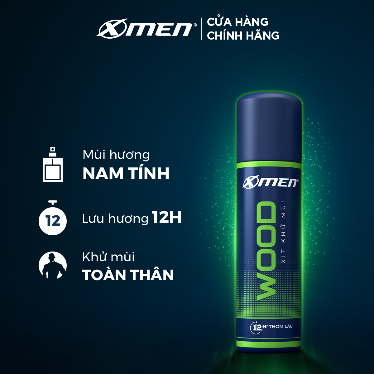 Combo 2 Xịt khử mùi X-Men Wood 140ml