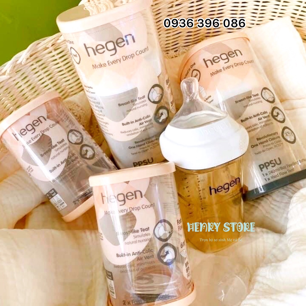 [Chính hãng] Bình sữa Hegen PPSU 60ml/150ml/240ml/330ml