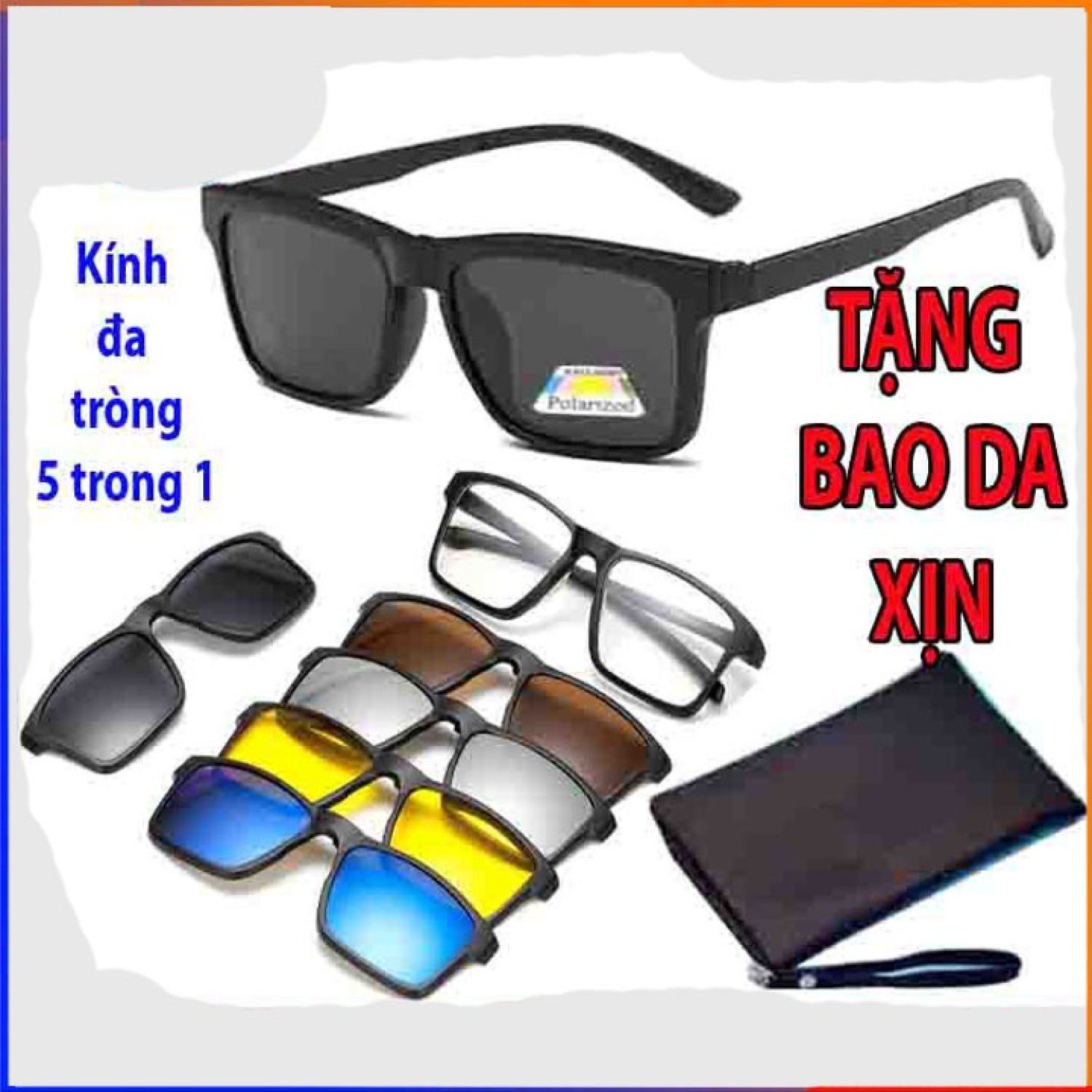 Kính mắt đa tròng 5 trong 1 - dùng làm kính cận ,viễn ,kính thời trang