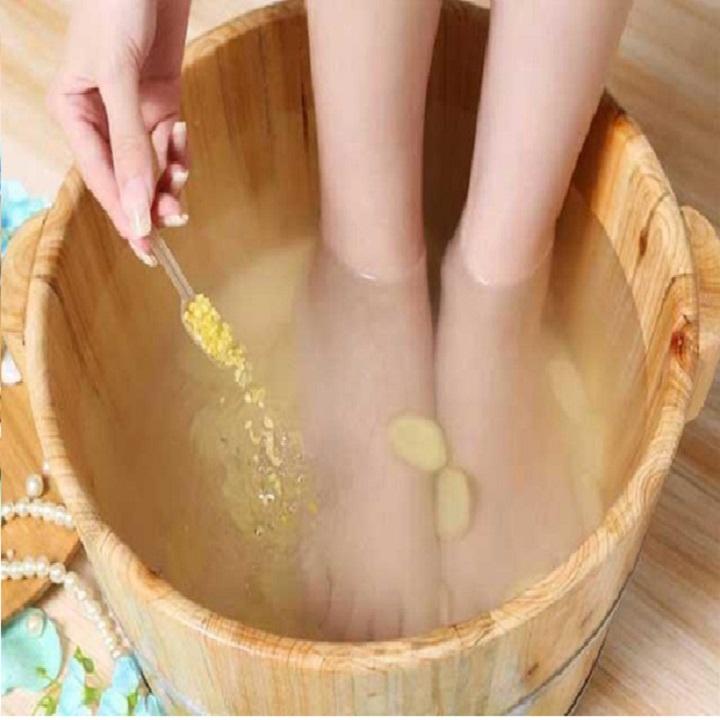 Chậu ngâm chân gỗ Thông trơn