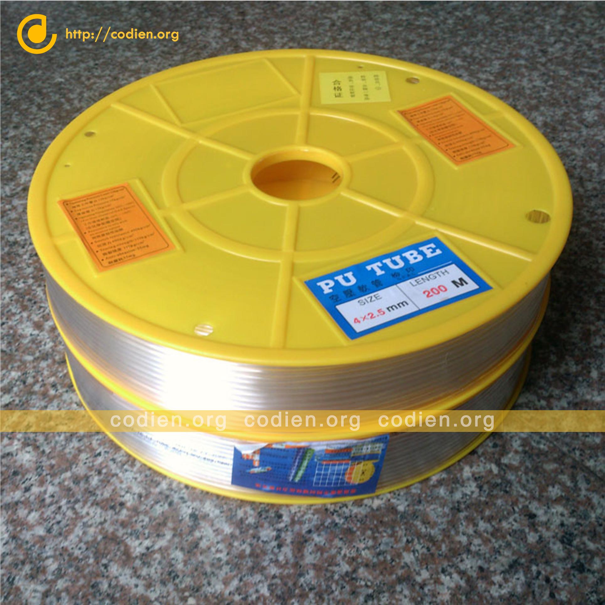 Dây hơi PU 4x2,5 Ống hơi khí nén phi 4x2.5 Dây khí nén 4 2.5