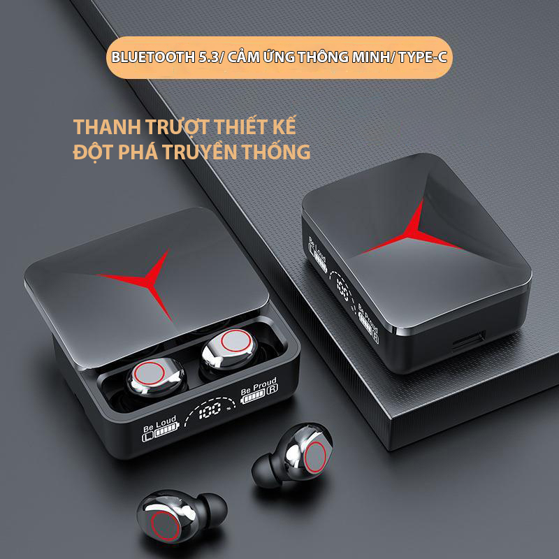 Bluetooth headset wireless M90 multi chức function, built-in microphone voice control, multi-point connection
