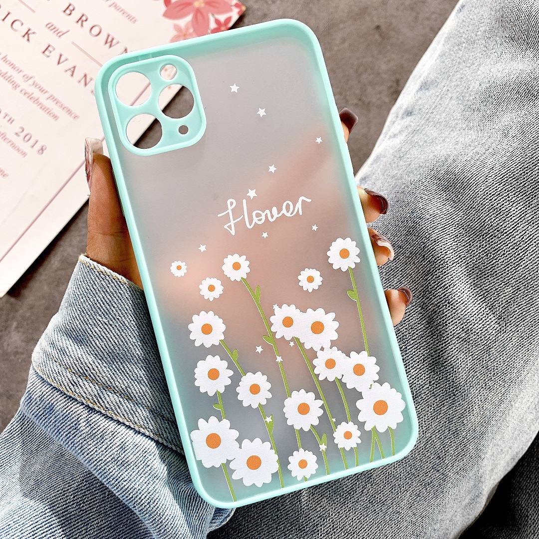 Ốp Lưng Nhám Chống Sock, Va Đập Bảo Vệ Camera Flower Romantic