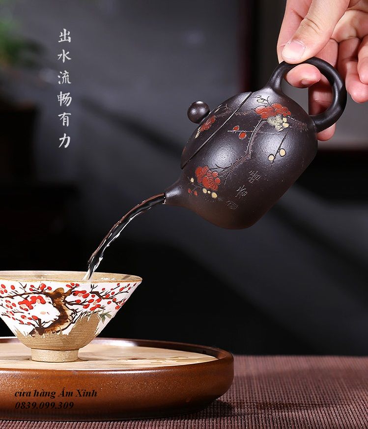 Ấm Tử Sa Nghi Hưng Tây Thi 180 ml (Hắc Kim Sa)