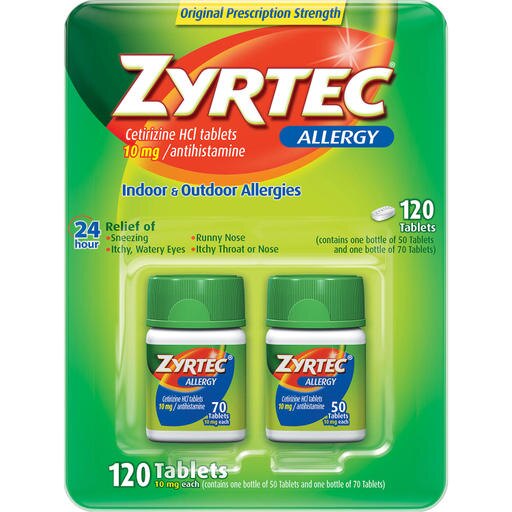ZYRTEC ALLERGY 10MG 120 VIÊN