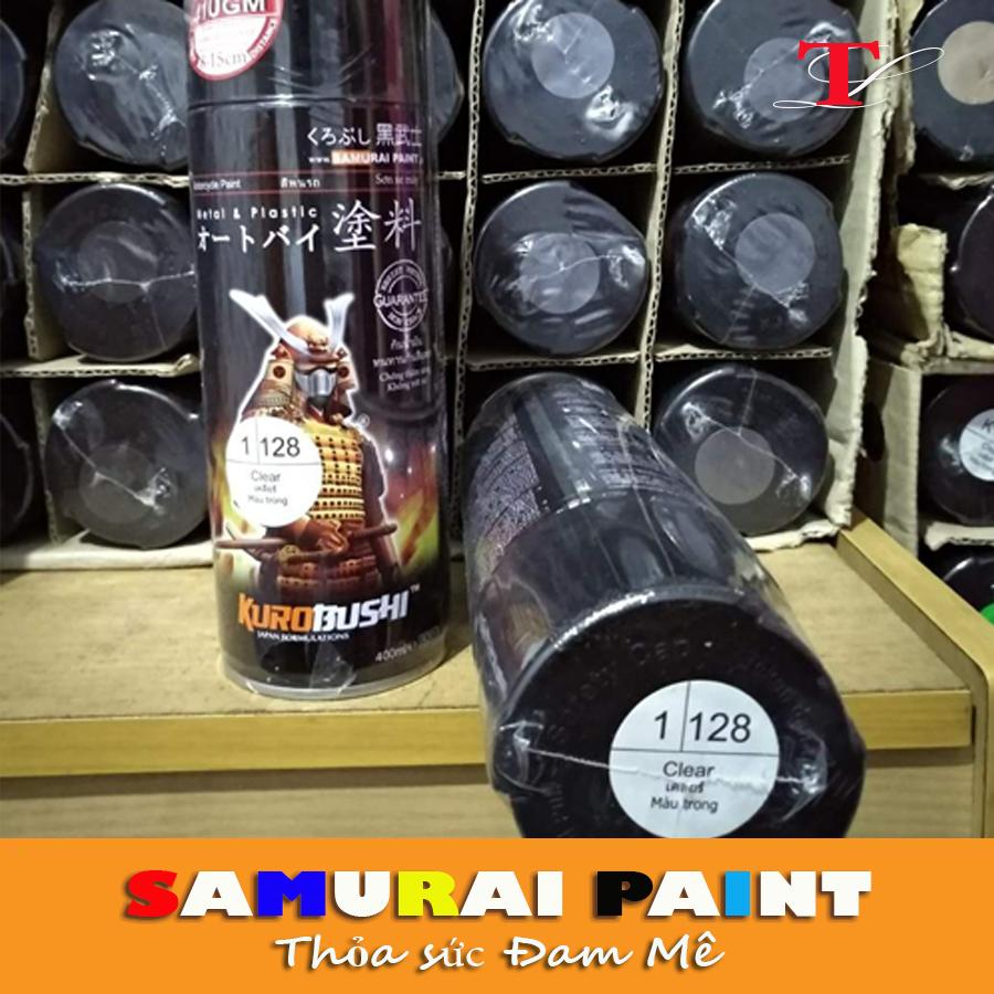 Sơn samurai phủ bóng trong - Chai sơn phủ bóng 128 sơn xịt samurai