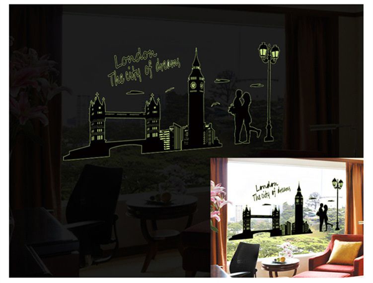 [HCM]Decal dán tường Dạ quang London DDQ002 (60 x 160 cm)