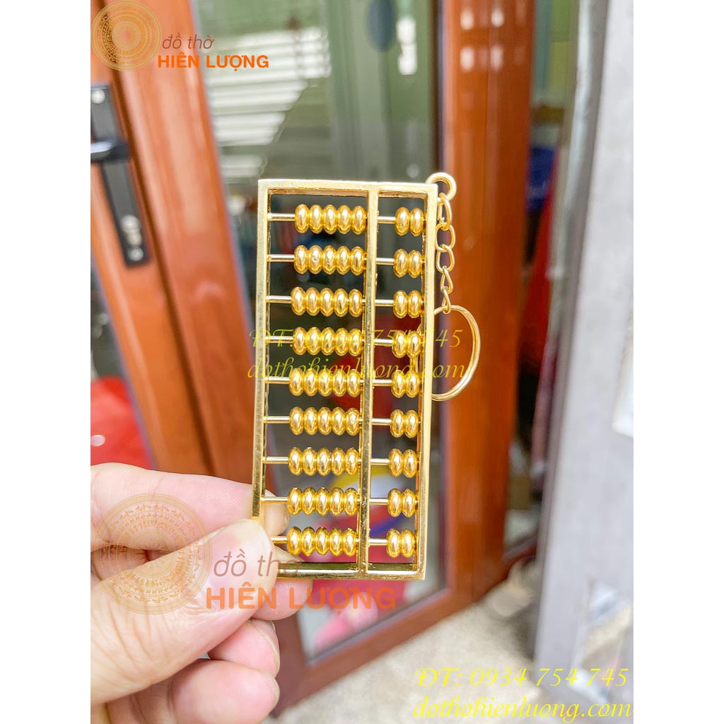 Móc Khóa Bàn Tính Bằng Đồng Phong Thủy