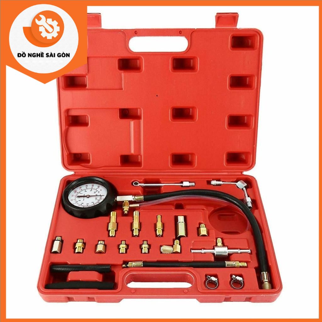 Bộ dụng cụ đo áp suất phun nhiên liệu 20PC TU-114 - Bộ đồng hồ đo áp suất bơm xăng ô tô