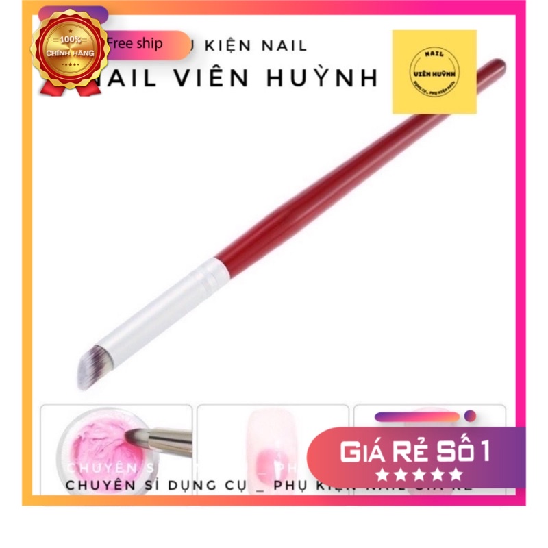 Cọ omber nail cán gỗ  dùng loang màu vẽ móng
