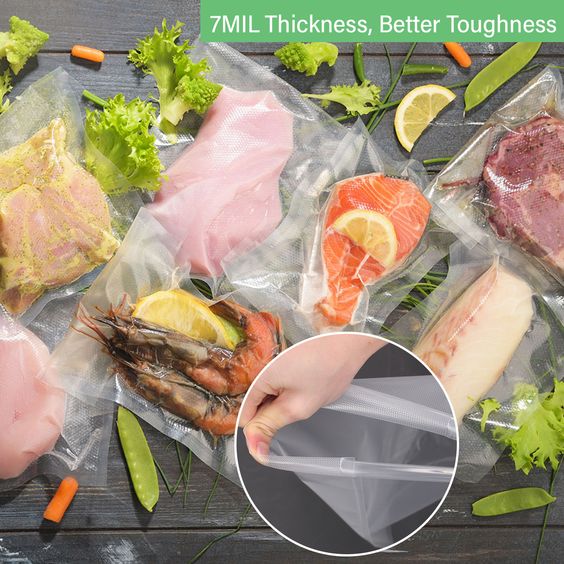 [HCM]1KG Túi Hút Chân Không Đựng Hải Sản Tươi Sống - Đồng Giá Các Size