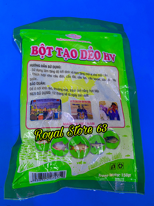 Bột tạo dẻo cho mồi câu cá Hùng Vương ( gói 150gram)