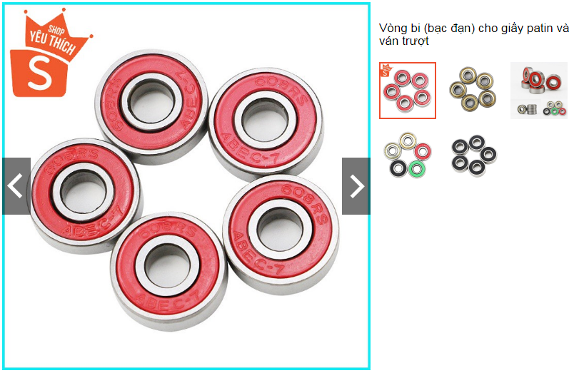 Vòng bi (bạc đạn) cho giầy patin và ván trượt