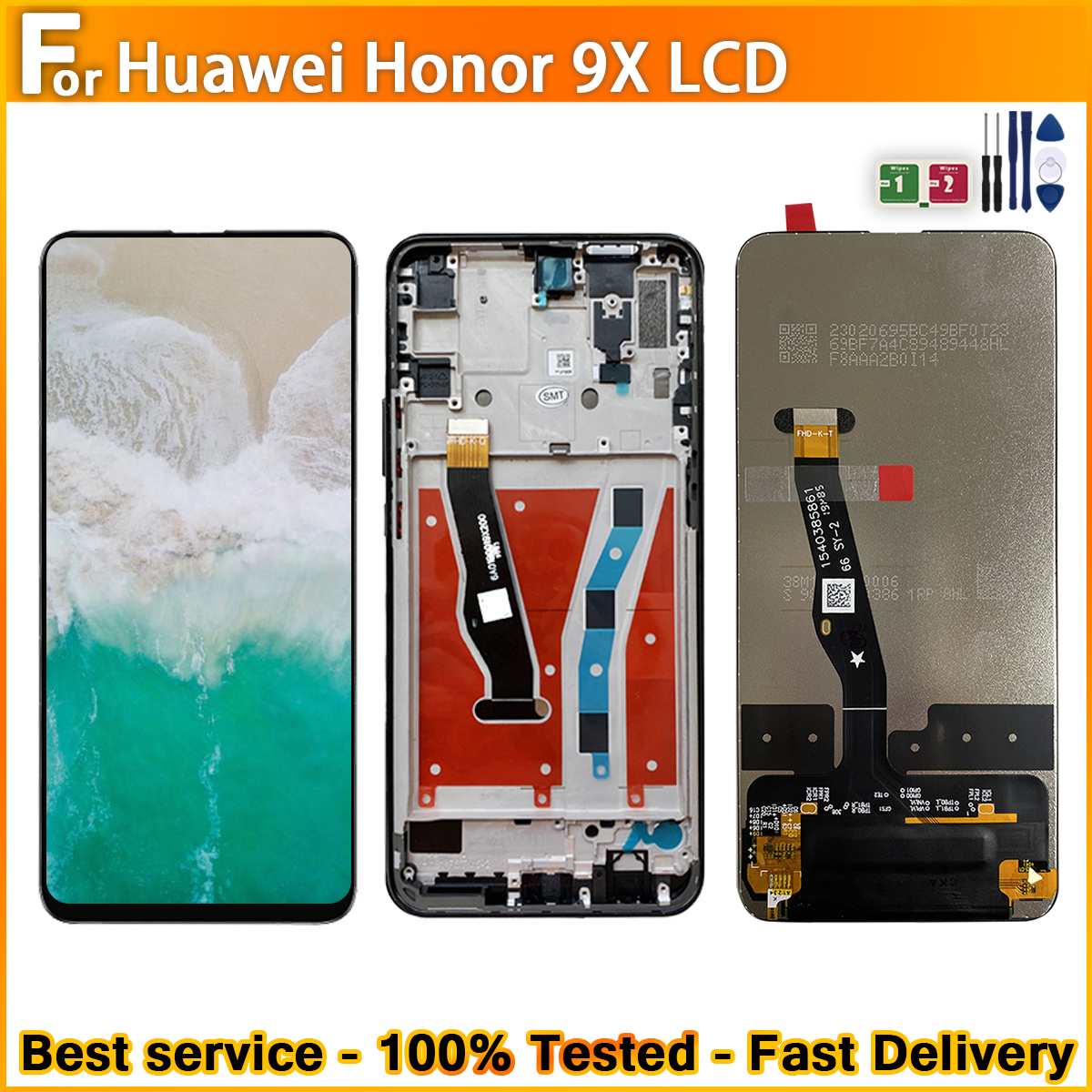 6.59 "hiển thị cho honor 9x stk-lx1 hlk-al00 lcd hiển thị màn hình cảm ứng digitizer lắp ráp cho honor 9x lcd