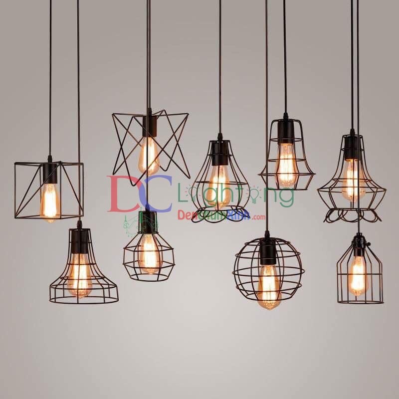 Đèn thả cf hình học - gắn quán trà sữa siêu đẹp - giá chưa bao gồm bóng đèn