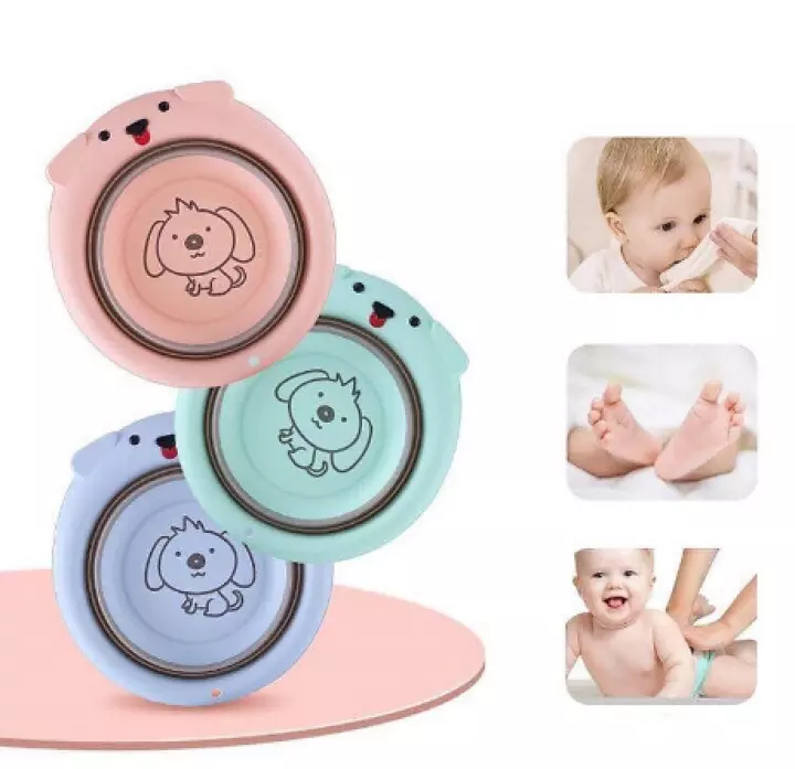 Chậu rửa mặt gấp gọn hình cún cho bé