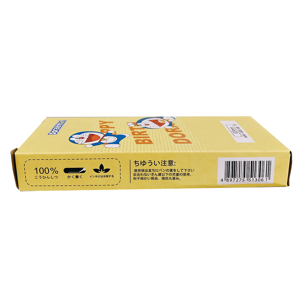 Hộp 12 bút tím xóa được, mực đậm Doraemon Nhật.