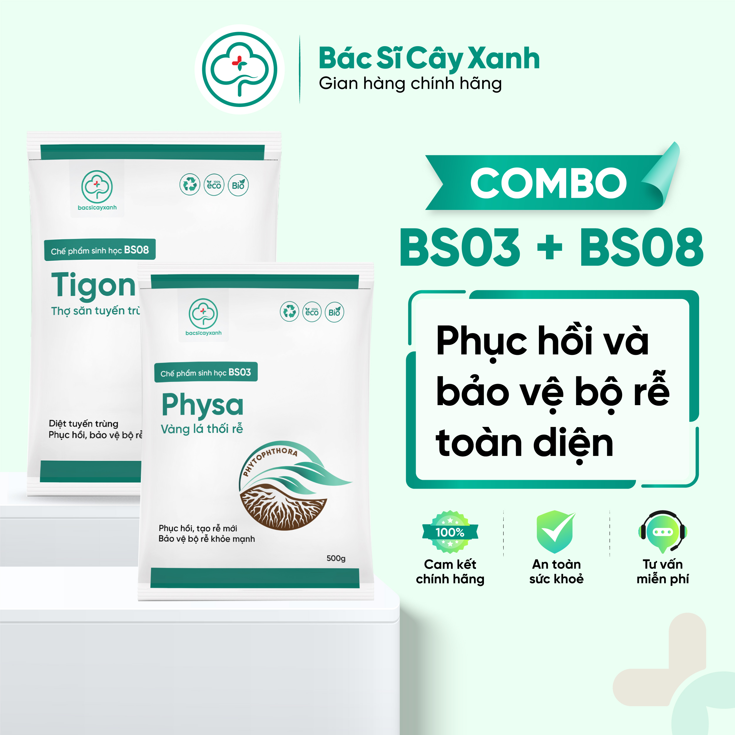 Combo phục hồi và bảo vệ bộ rễ toàn diện, xử lý vàng lá, kích rễ