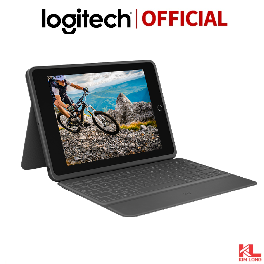 Logitech Rugged Folio for iPad 1st Gen 7,8 and 9-leather case with keyboard