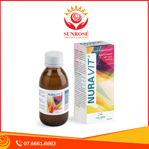 Siro nuravit tpbvsk - giúp trẻ ăn ngon chóng lớn tăng cường sức khỏe, hàng chuẩn italy, chai 150ml.